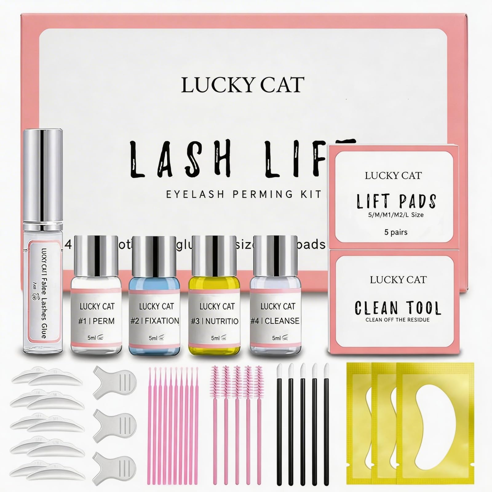 Lifting Pestañas Kit, 2026 Kit de Elevación de Pestañas, Set de Permanente de Pestañas, Profesional Natural Lash Lift Kit, Apto para Salones de Belleza