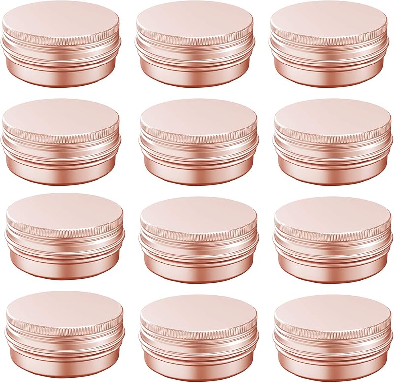 BallHull Frascos de Alumínio com Tampa de Rosca Rose gold 06, Pacote com 12