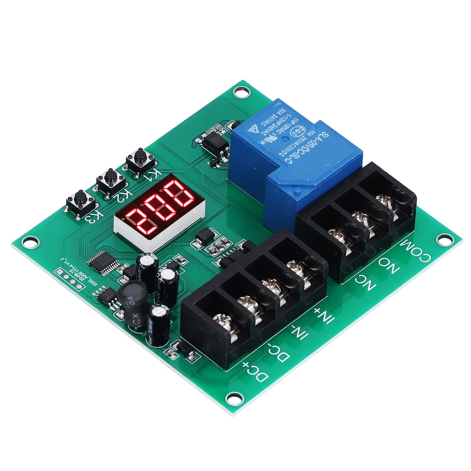 Modulo di Rilevamento della Corrente CC YYI-4 7-30V 0-30A Scheda del Modulo di Rilevamento del Rilevamento della Corrente CC Modulo relè di Protezione Sovracorrente