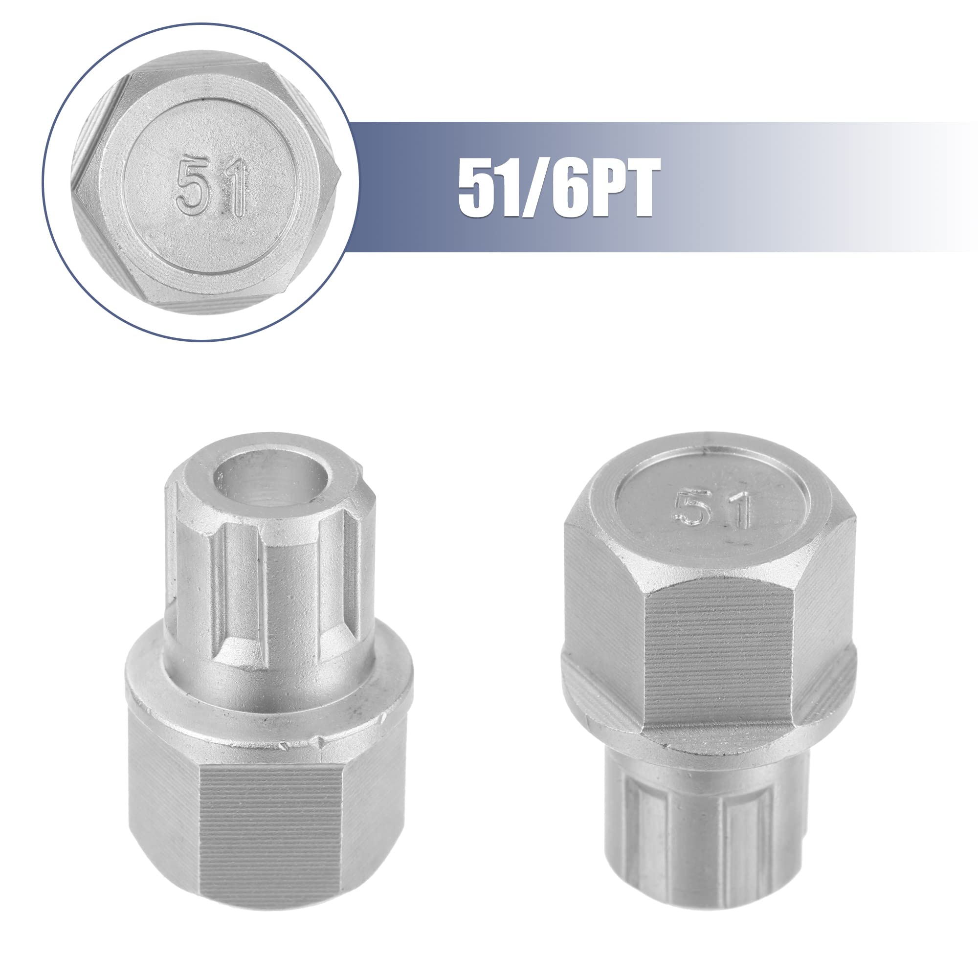 A ABSOPRO Écrou Antivol De Roue 51/6PT pour VW 1Pc | Acier Chromé, 20x30mm (W*H), 14mm Diamètre Extérieur, Pour Audi, Durable, Antirouille, Non-OEM, Accessoire Automobile