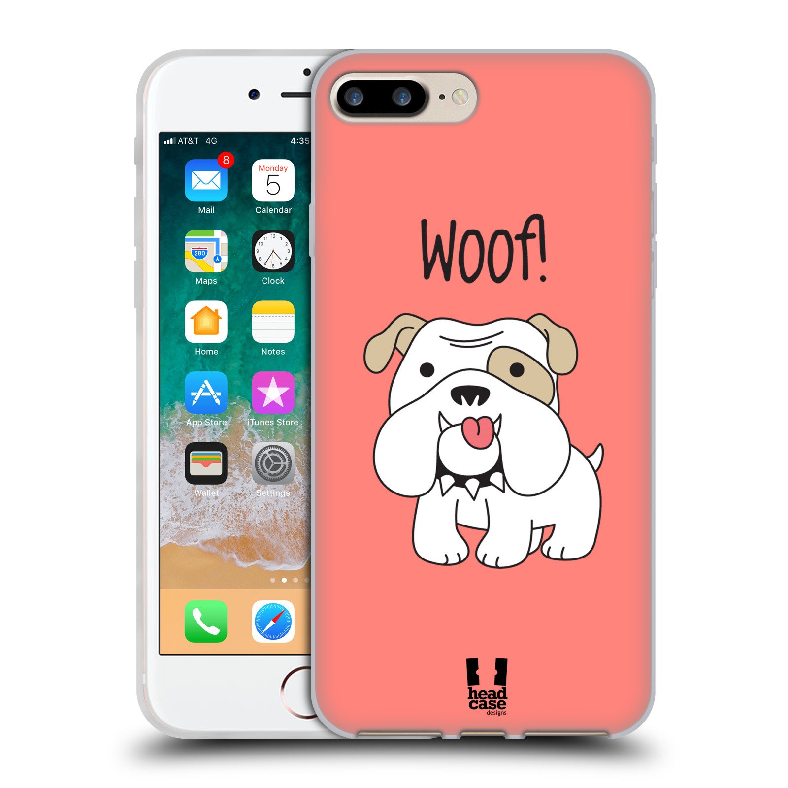 Coque bouledogue iPhone 7/8 Plus protection qualité militaire antichoc