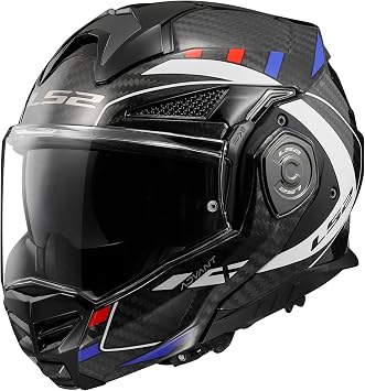 LS2 FF901 Advant X Carbon Modular 180  Flip Front Dual Visor Full Face Motorbike Helmet Sport. ECE 22.06 Certified. Complete With Pinlock and Luxury Camo Backpack Style Carry Bag - FUTURE