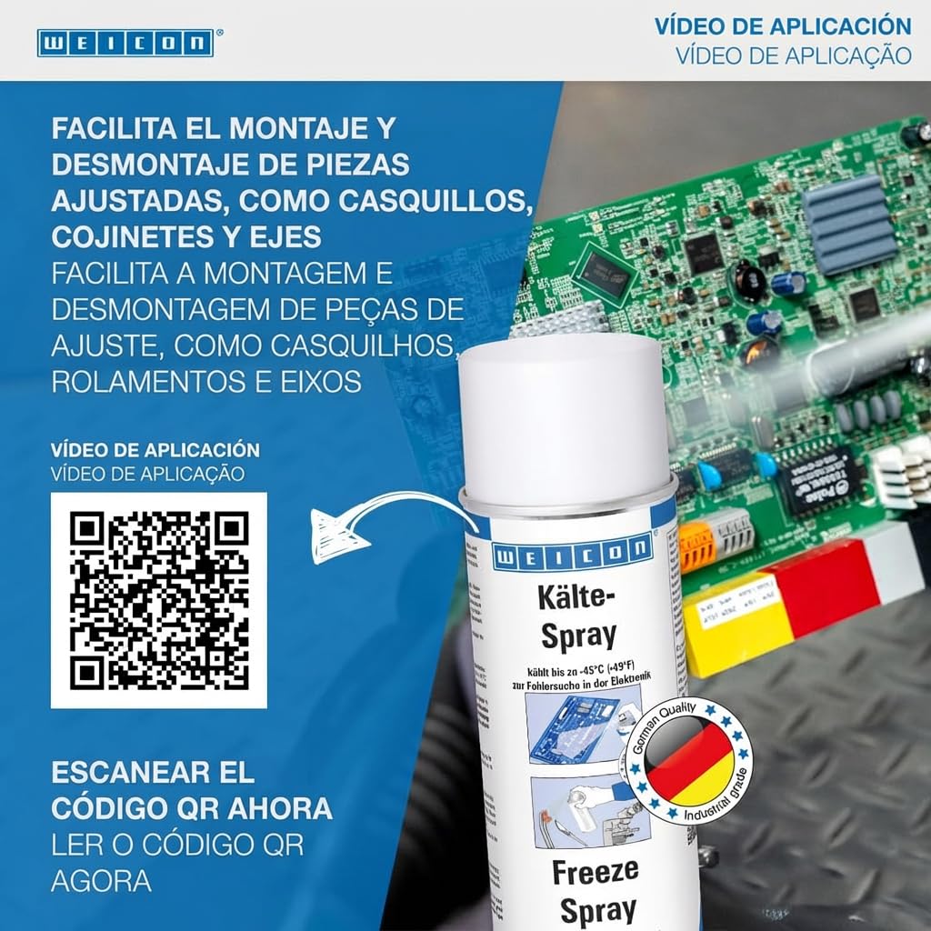 WEICON Spray Congelante | 400 ml | Enfriado directo hasta -45°C