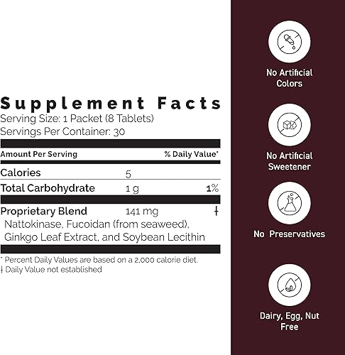 Miniatura 6 de Umeken Nattokinase Plus Fucoidan, suplemento de nattoquinasa, 5000FU nato, sin olor, fácil de tomar, fucoidan de Okinawa, suplemento japonés, 30