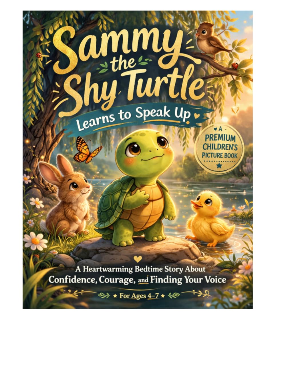 Sammy the Shy Turtle Learns to Speak Up: A Heartwarming Bedtime Story About Confidence, Courage, and Finding Your Voice For Ages 4–7 : A Premium Children's Picture Book