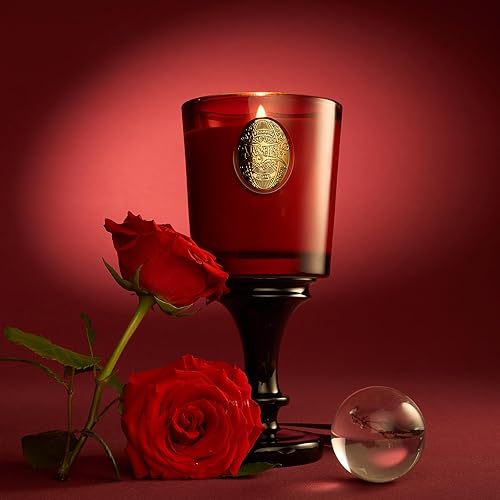 Miniatura 2 de M&SENSE Vela de soja natural fuerte  Camelia roja y rojo vivo  9.2 onzas, tiempo de combustión 50H  Regalo de vela para ella  Vela perfumada para el