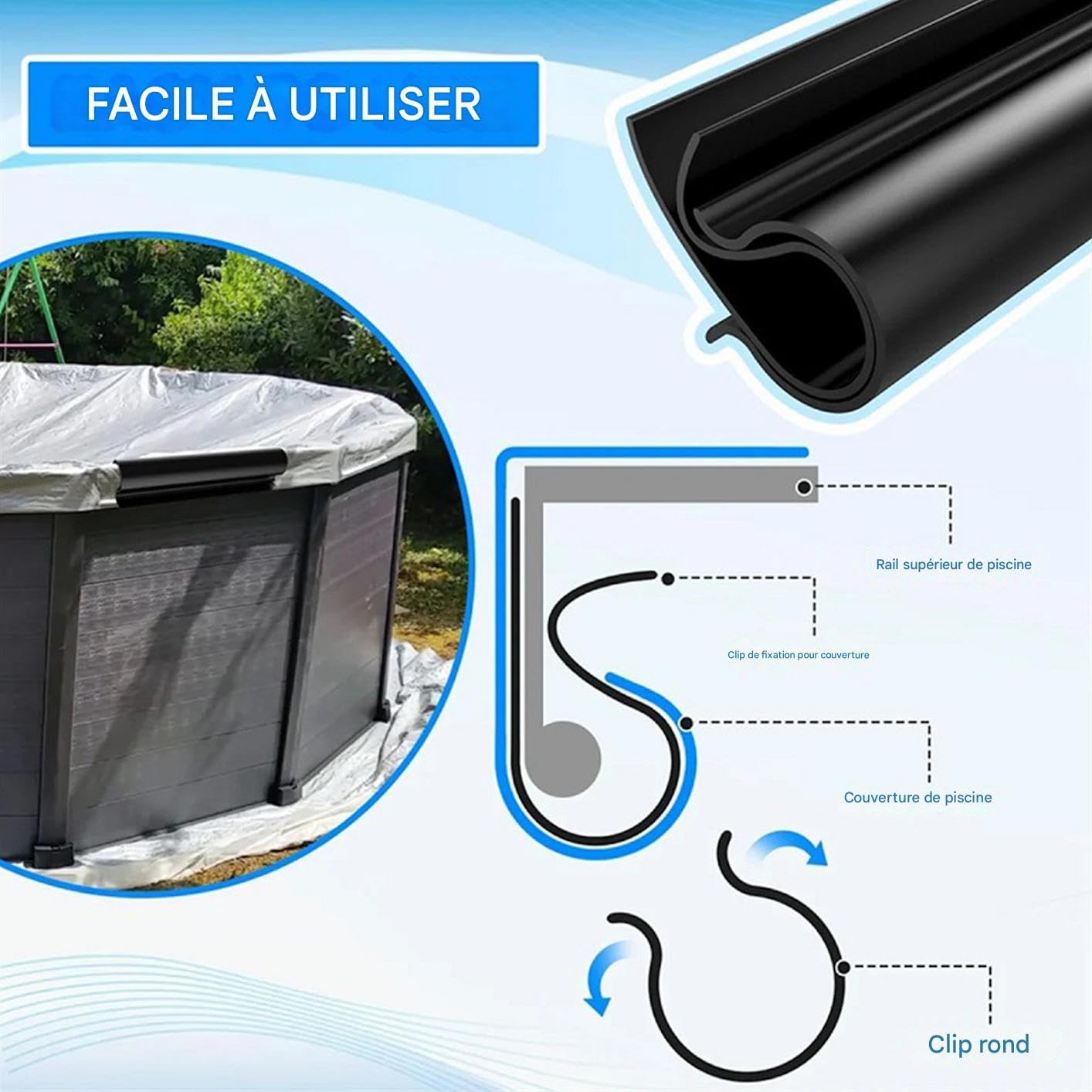 Grapas Para Cubierta De Piscina De Invierno Abrazaderas Resistentes Al