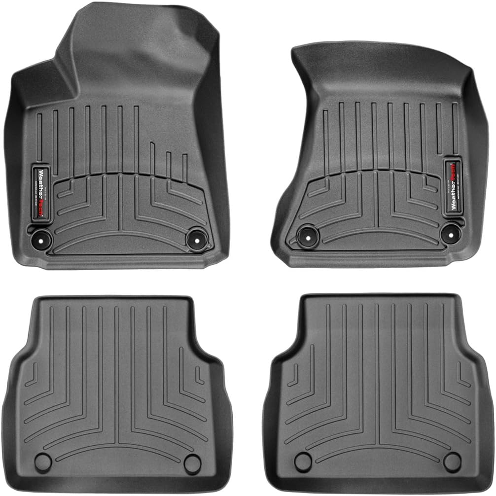 WeatherTech Custom Fit FloorLiners for Audi S8, A8, 1st & 2nd Row (444201-447202), Black