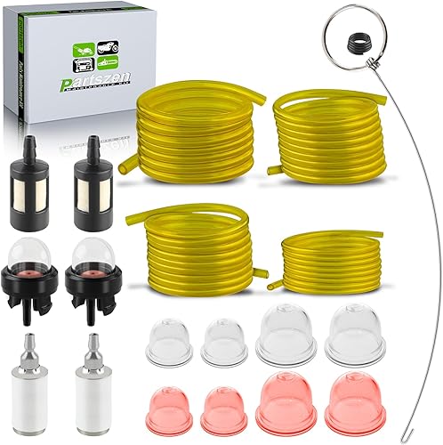 Miniatura 7 de AC04122 Kit de línea de combustible de 4 tamaños, kit de filtro de combustible para motor pequeño Zama Poulan Craftman Ryobi Homelite Husqvarna