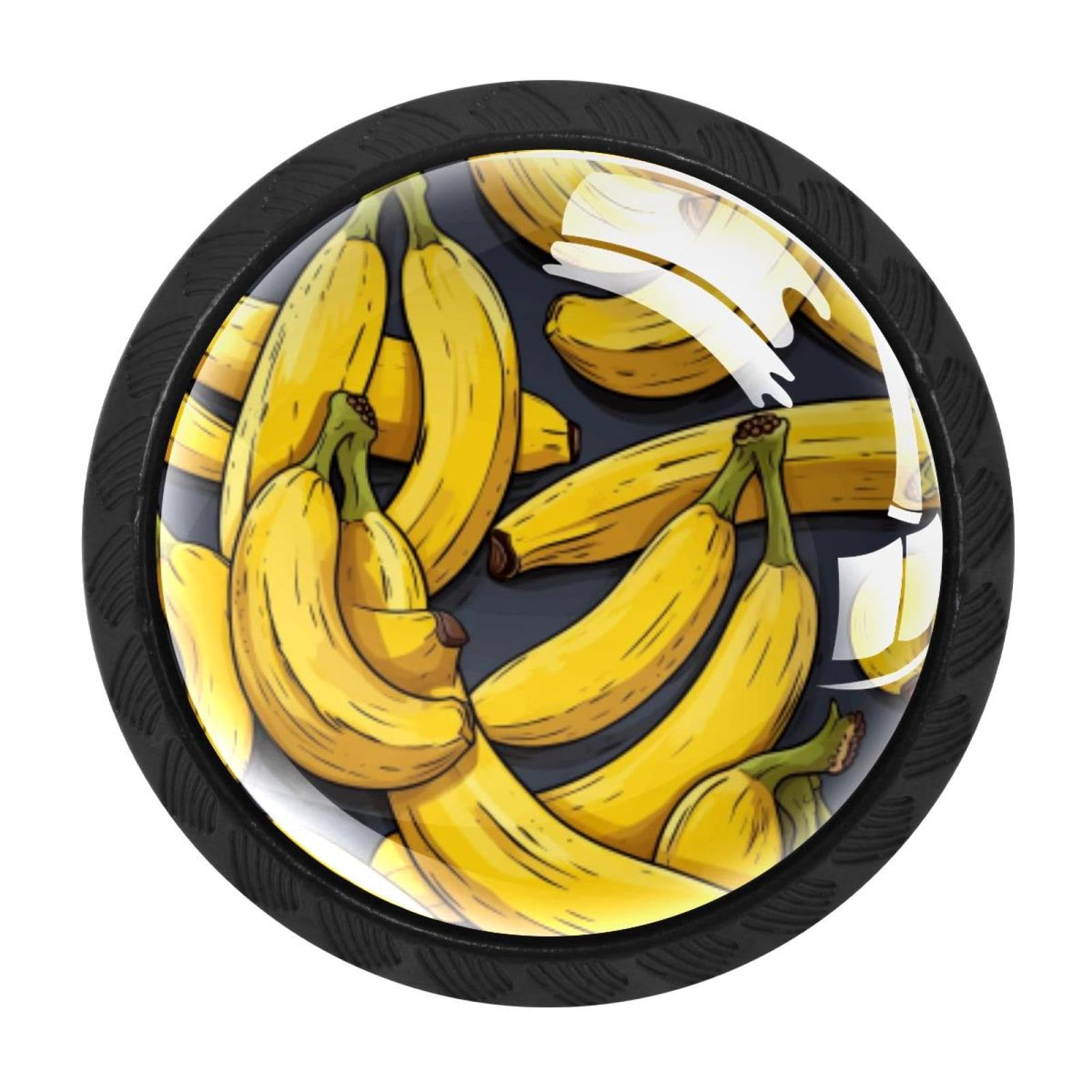 CHENZZZZ 4 Pack Banana Kitchen Cabinet Knobs Drawer Knobs Door Dresser Handles for Personalized Gifts Great for Any Occasion