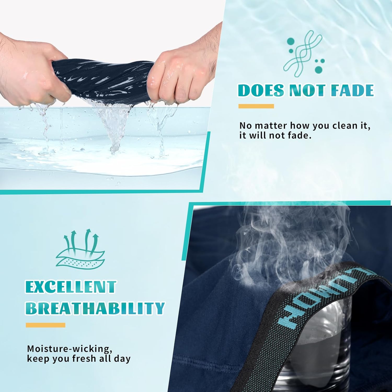 IGOLUMON Mens Underwear, Relaxed Fit Boxer Shorts 6 Pack, Bamboo Rayon Boxers for Men, Classic Boxer Shorts Button Fly - Image 5