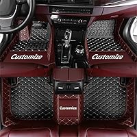 Vista 10 de Tapetes de auto personalizados, revestimientos de cuero de cobertura total para la mayoría de vehículos (negro y rojo)