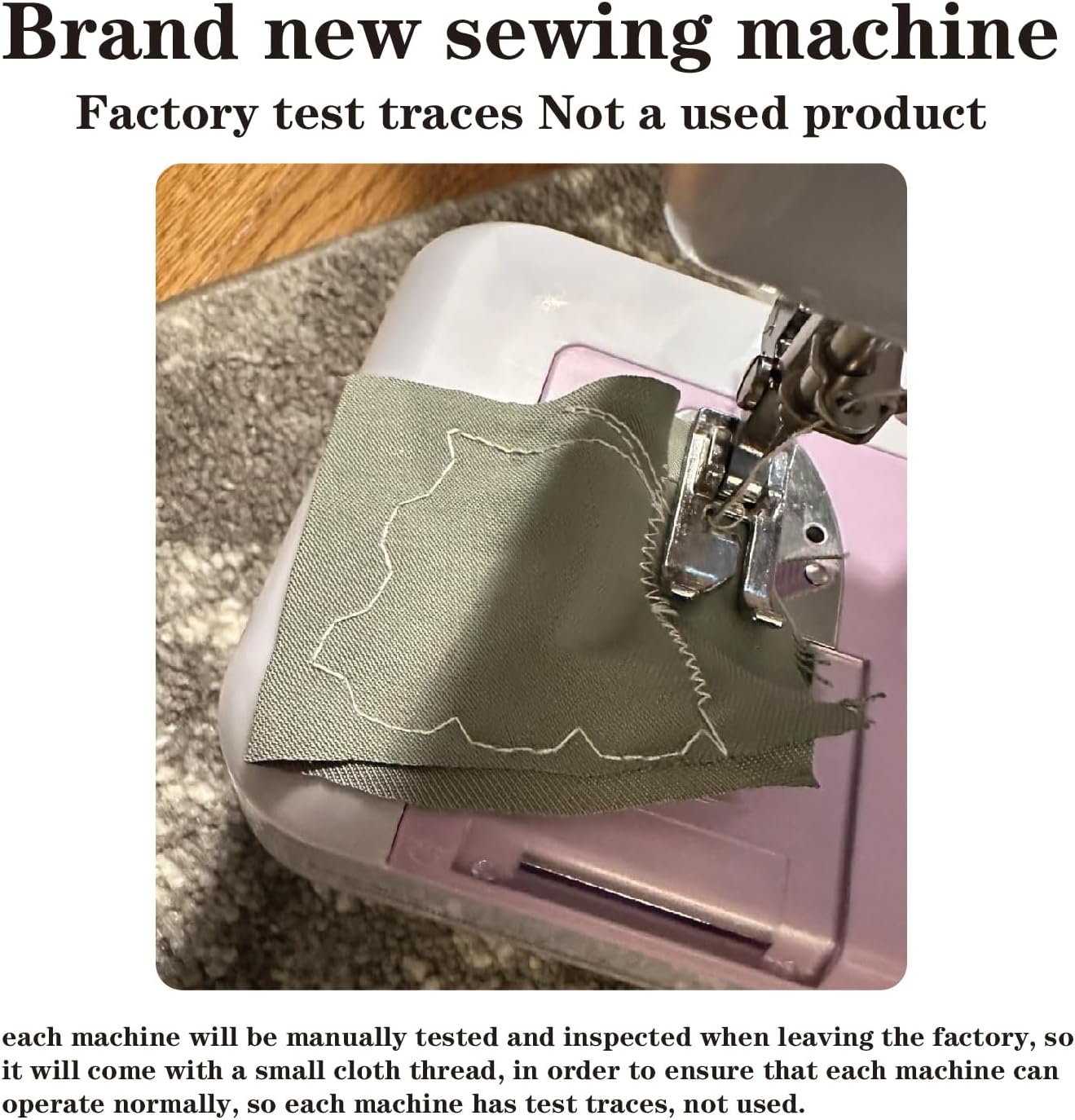 Sewing Machine for Beginners, Portable Mini Small Sewing Machine with 50 Pcs Fabric and 32 Pcs Sewing Threads Kit, 12 Built-in Stitches 2 Speed with Foot Pedal