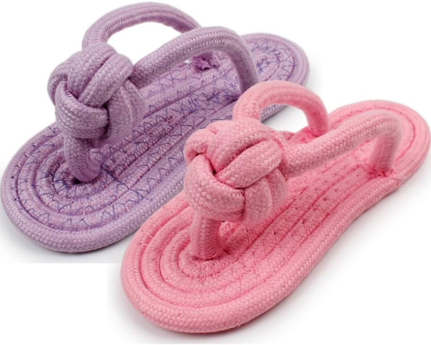 YOBEYI Pet Slipper Dog Toy, Cotton Rope Chew Toy,Dog Chew Rope Toy,Non-Toxic Durable Training Toy for Puppies，Suitable for Small Dogs (Pink,Purple)