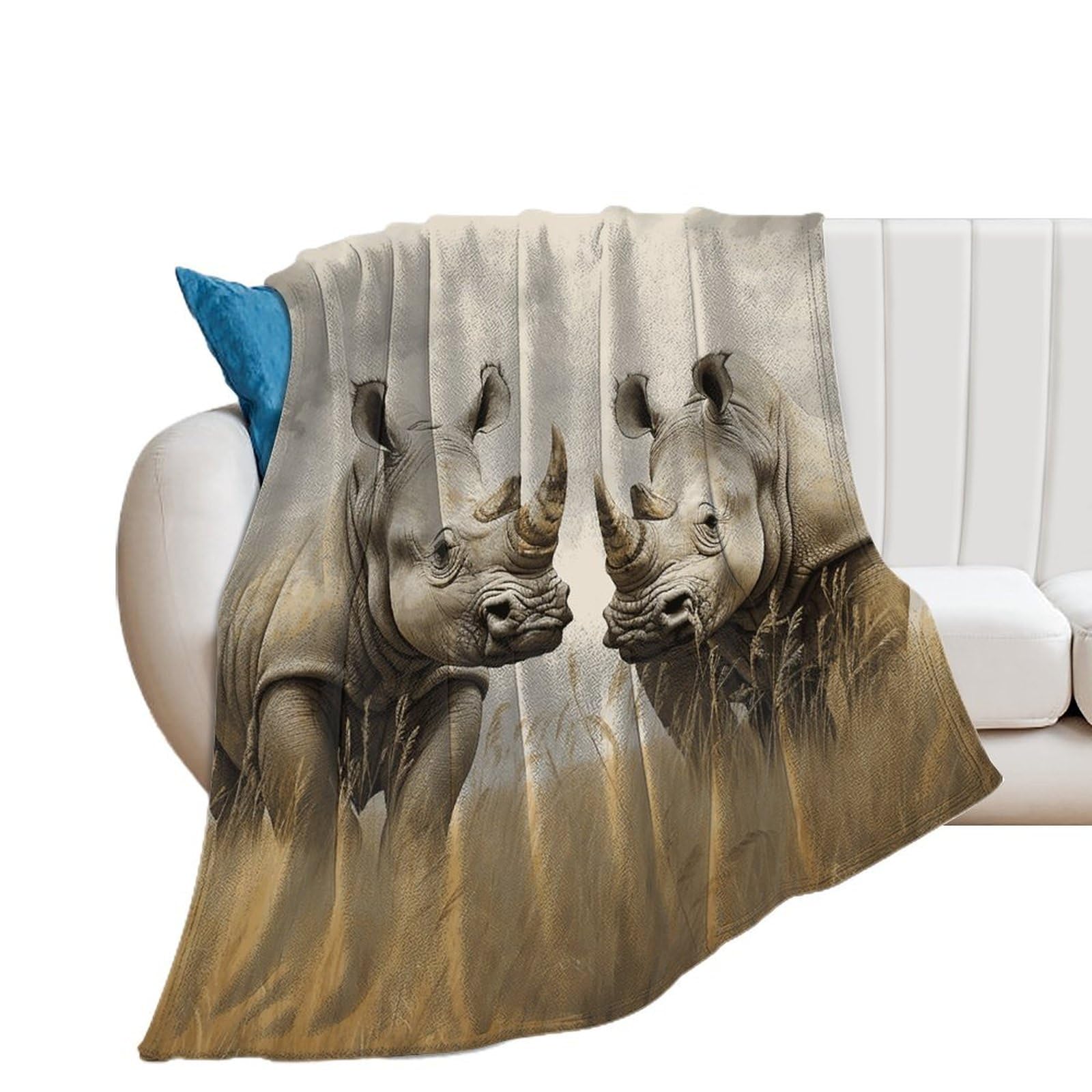 Couverture en microfibre douce pour des soirées cocooning confortables sur le canapé