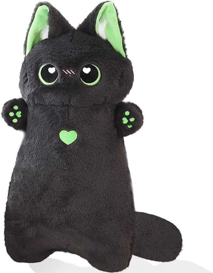 Yickoon Grey Cat Plush Pillow 21'' Long Cat Pillow Cute