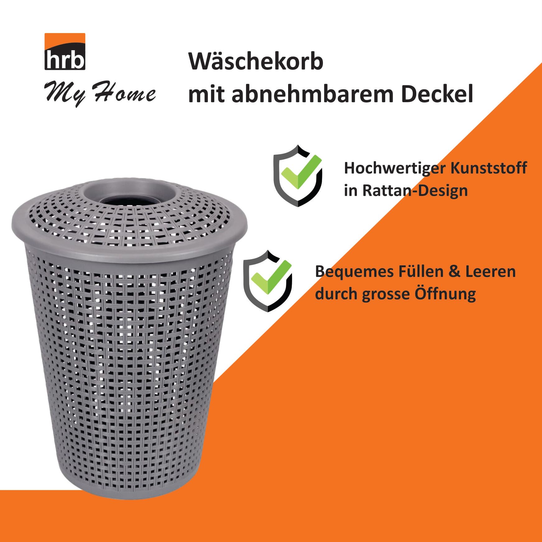 Grote wasmand opvouwbare poten plastic rotan kleding opslag