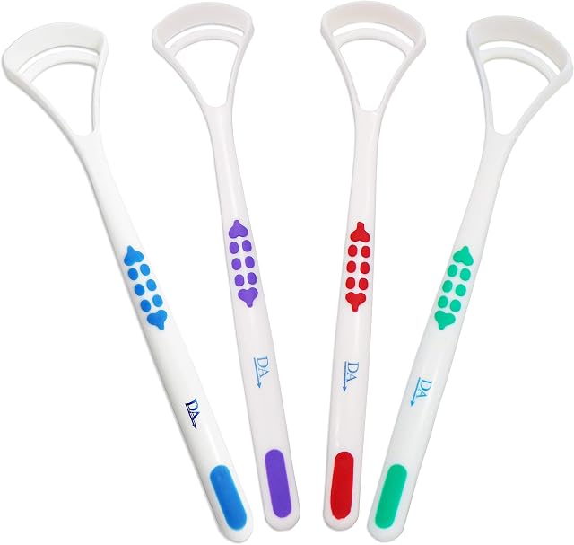 Tongue Scraper Cleaner x 4 ~ Set of 4 Colours ~ Oral Dental Care