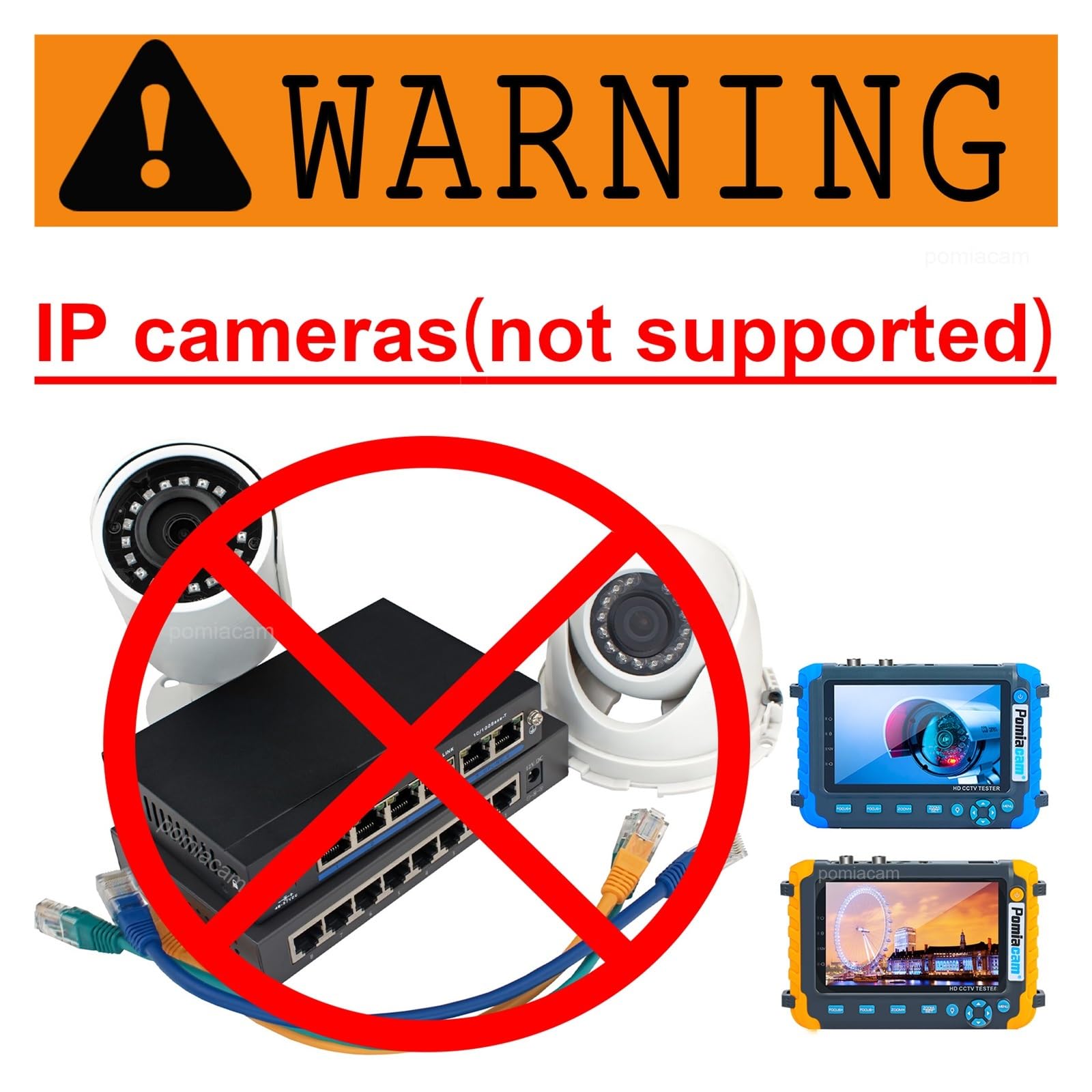 IV8W 5-calowy tester CCTV Monitor 8MP TVI AHD CVI CVBS Tester kamer bezpieczeństwa Obsługa wejścia PTZ VGA Narzędzie testowe(IV8W)