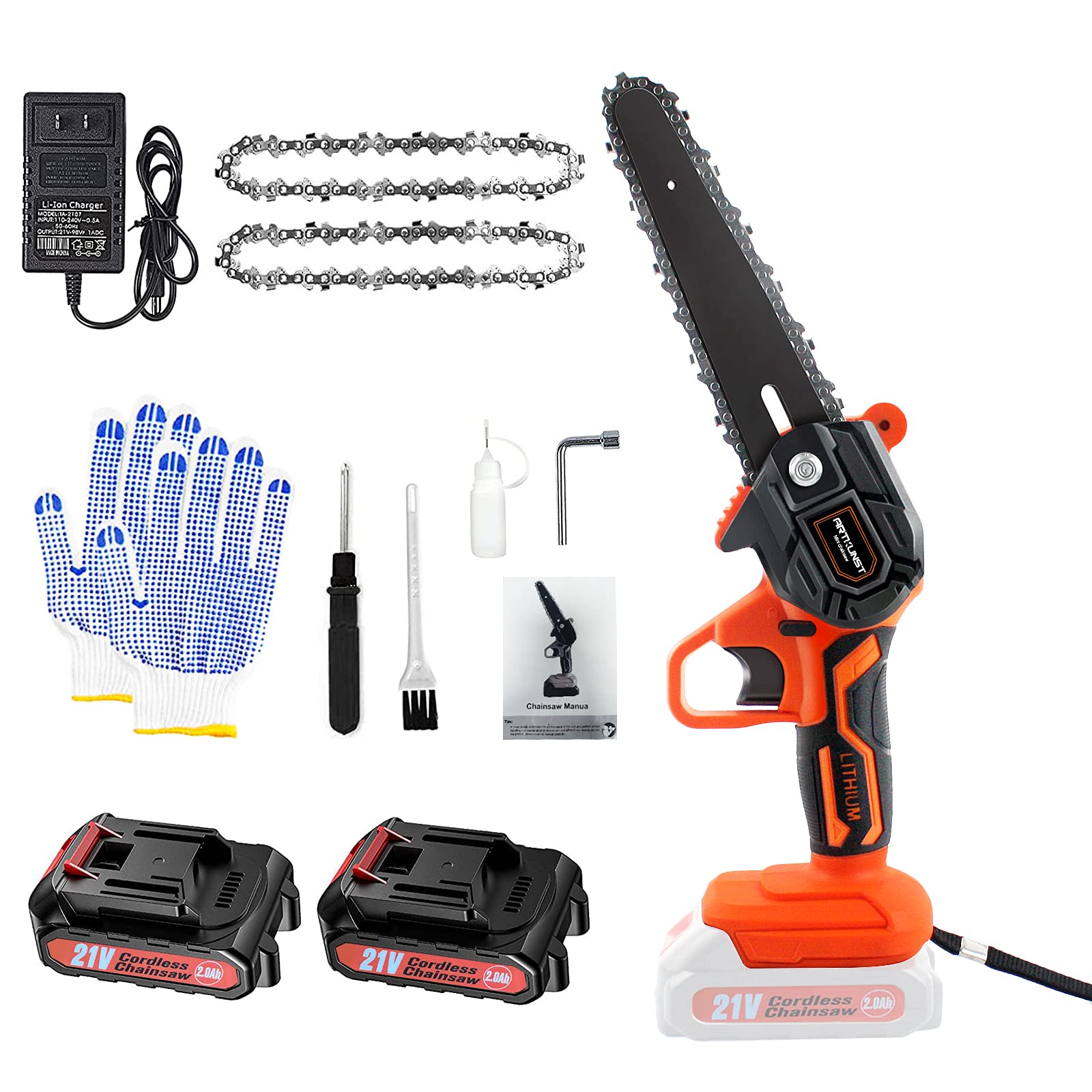 Buy Mini Chainsaw, 6Inch Cordless Electric Portable Chain Saw with 2