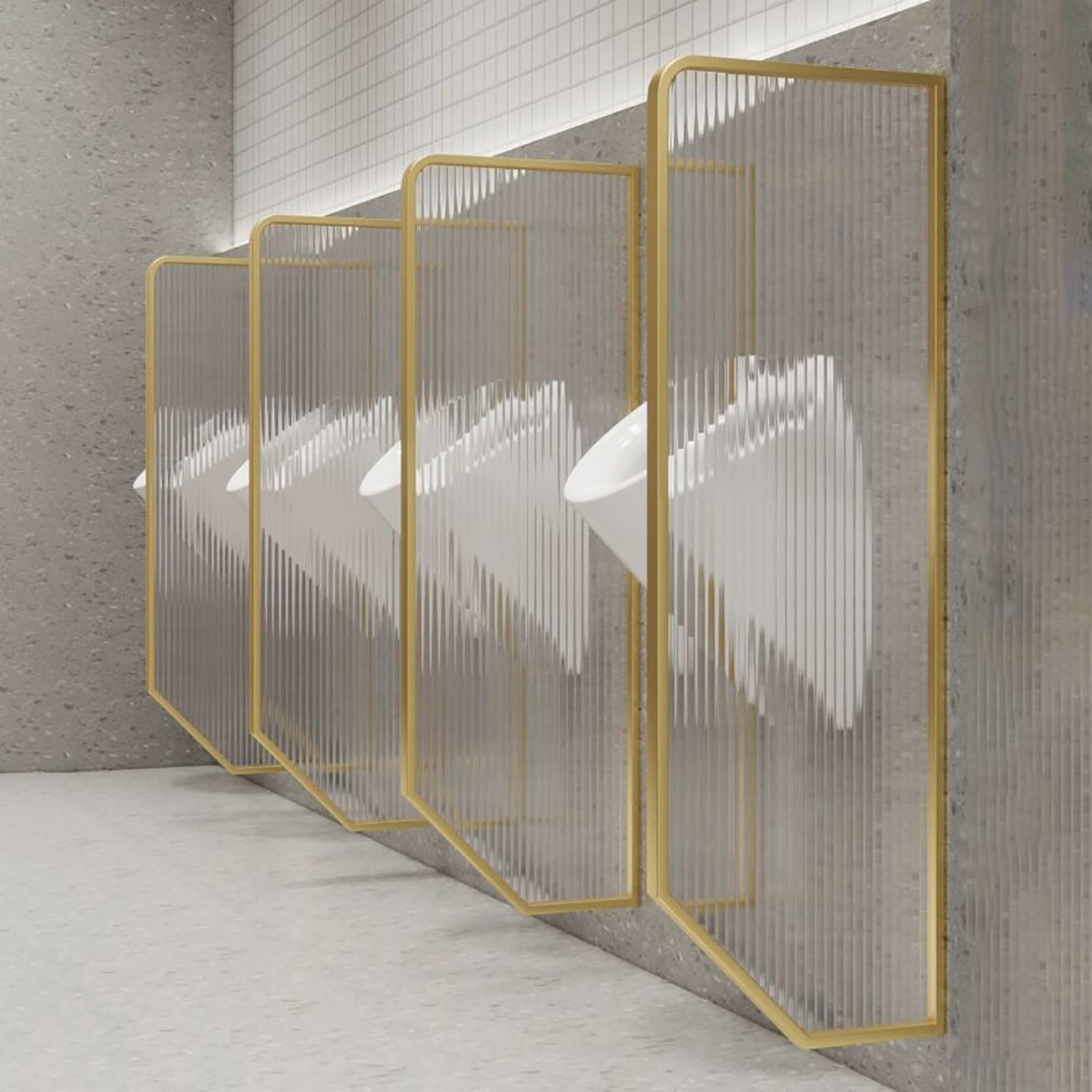 Separador de urinarios de pared para solucionar la falta de intimidad en baños