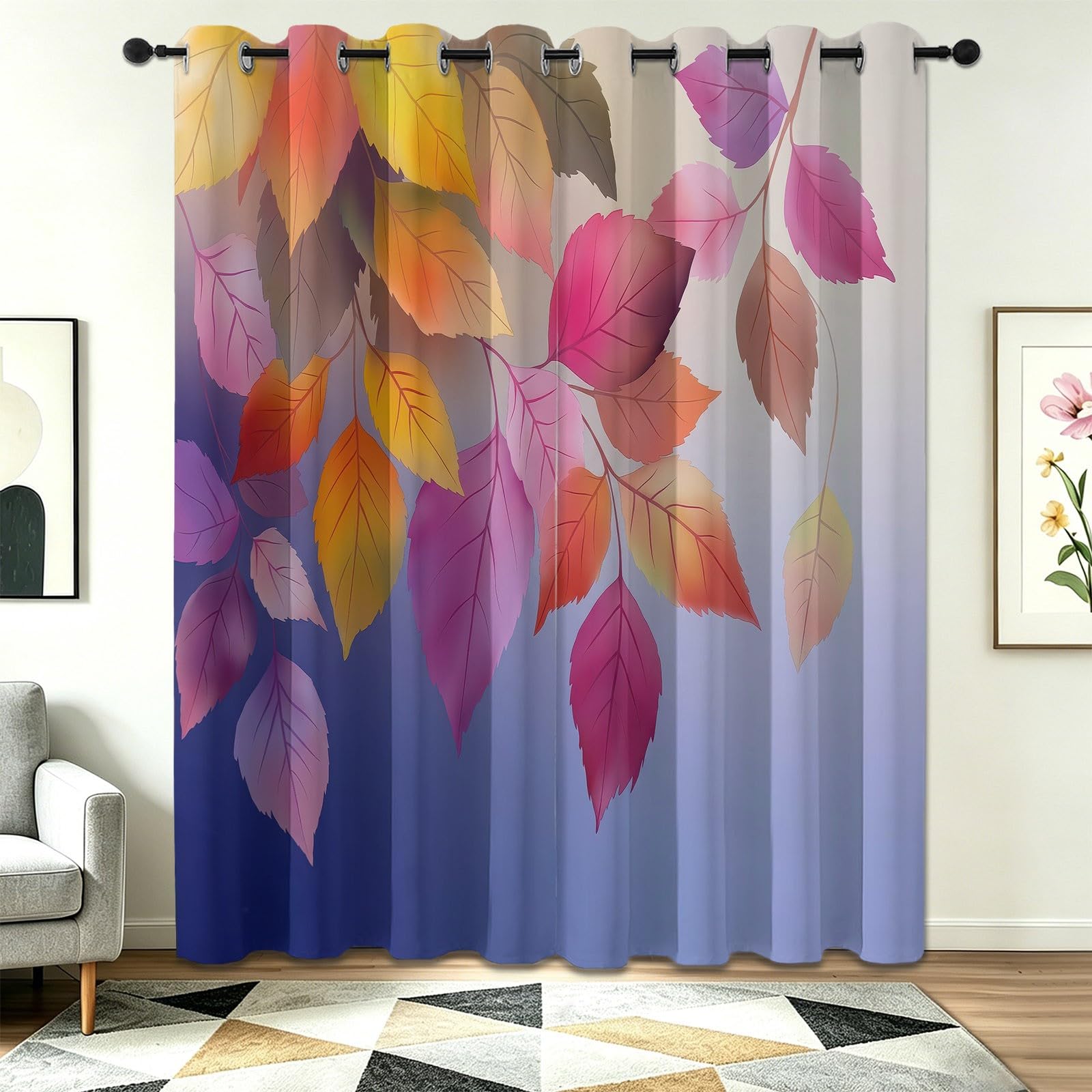 Rideaux atténuation bruit 140 x 260 cm anti-décoloration bleu