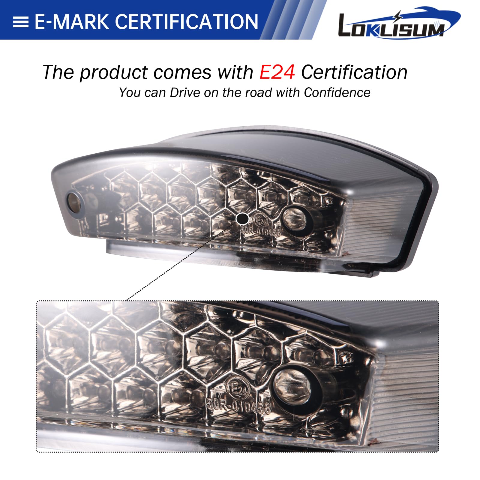Fanale Posteriore Moto 12V, 21LED Luce Targa Moto Omologata E24, Luce Freno Luce Stop Universali Compatibile con Monster 400 620 695 750 800 900 S2R S4R ATV Scooter Cafe Racer Dirt Bike