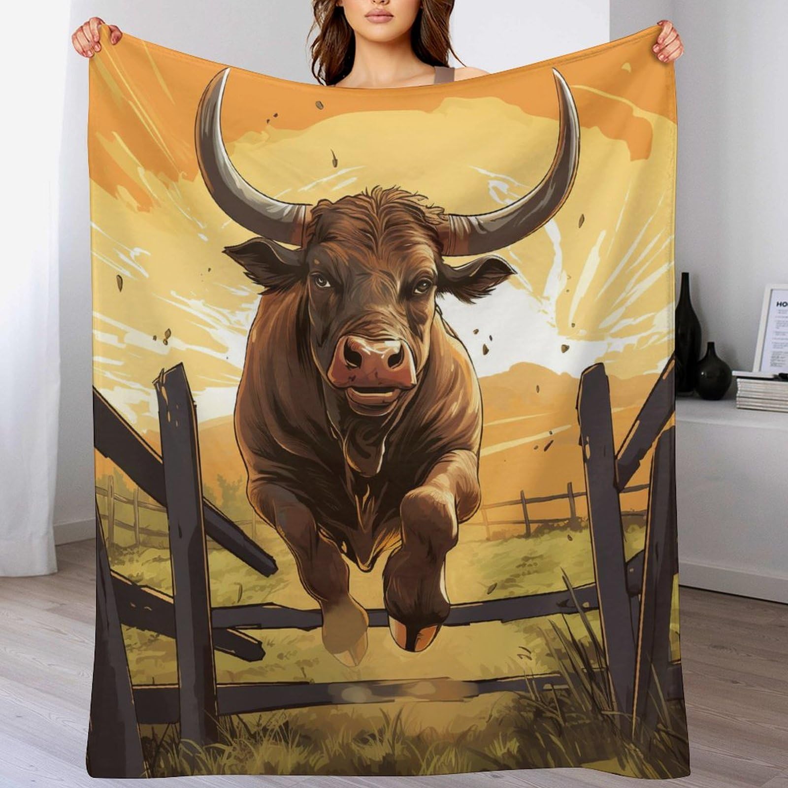 Couvertures de canapé de lit contre le froid plaid flanelle grand format vache