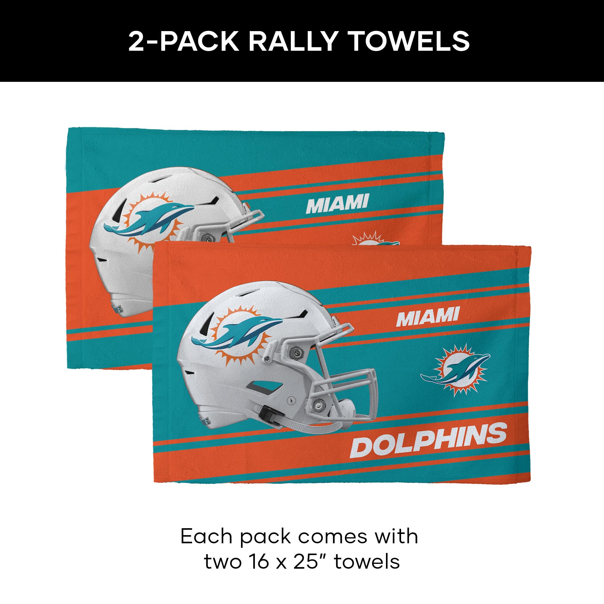 NFLマイアミドルフィンズ ビッグタオル Amazon.com: Northwest NFL Miami Dolphins 2-Pack Fan Towel Set, 16