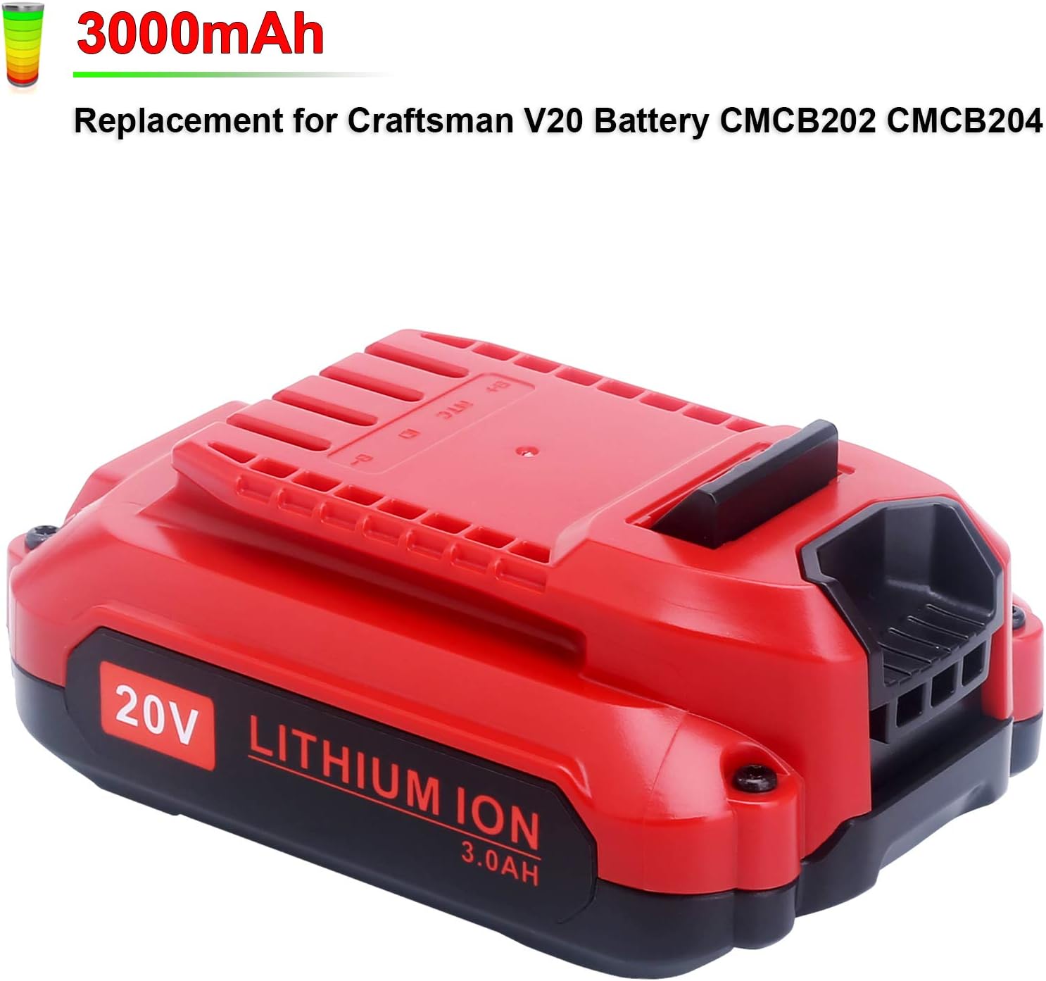 Elefly 20V CMCB202 Battery Compatible with Craftsman V20 Lithium Ion Battery CMCB202-2 CMCB201 CMCB204, Compatible with Craftsman 20V Max V20 Series Tools - Image 3