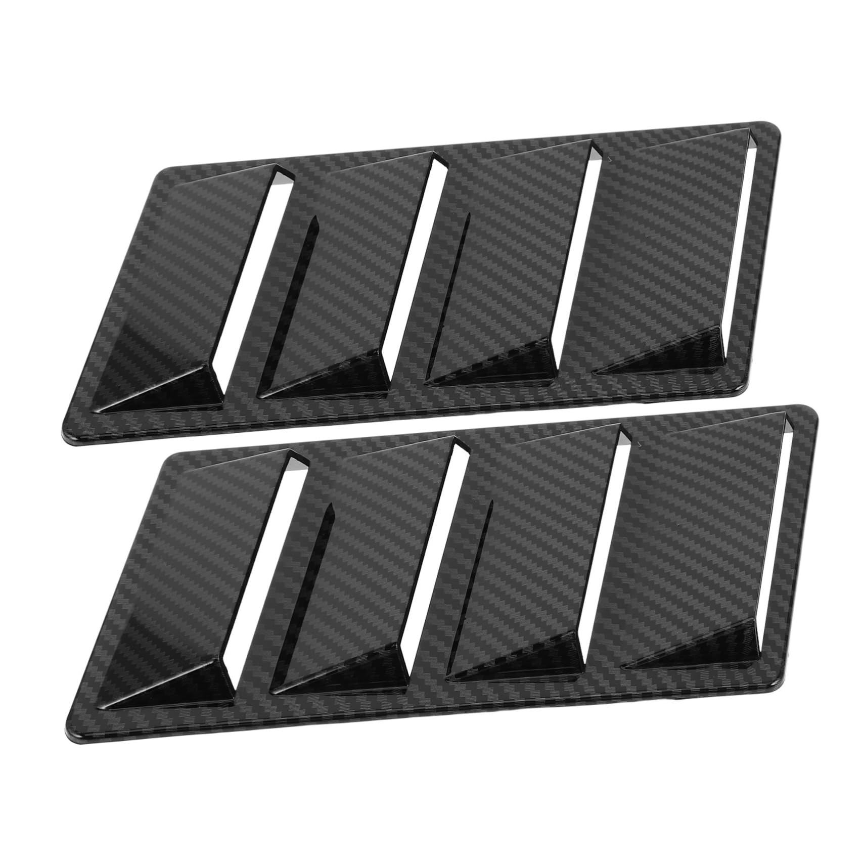 HAPINARY 2pcs Carbon Fiber Car Hood Air Vents Cover Shark Decor Engine Hood Scoop for Car Bonnet