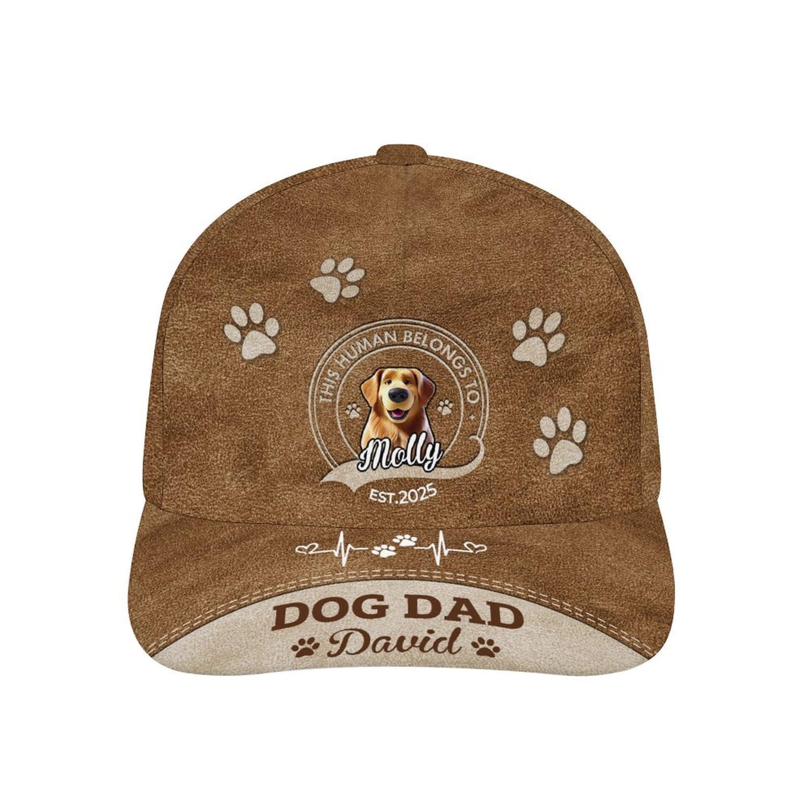 Noonative Men's Style 3 Personalized Classic Baseball Cap,Custom Dog Dad Hat With Dogs Cartoon Design,Birthday For Dog Dad Dog Lover