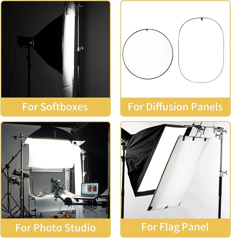 Selens 1x1,7m Fehér Nylon Selyem Diffúziós Fényterelő Szövet Fotó Stúdió Softbox Világításhoz - Esküvői, Portré és Termékfotózáshoz