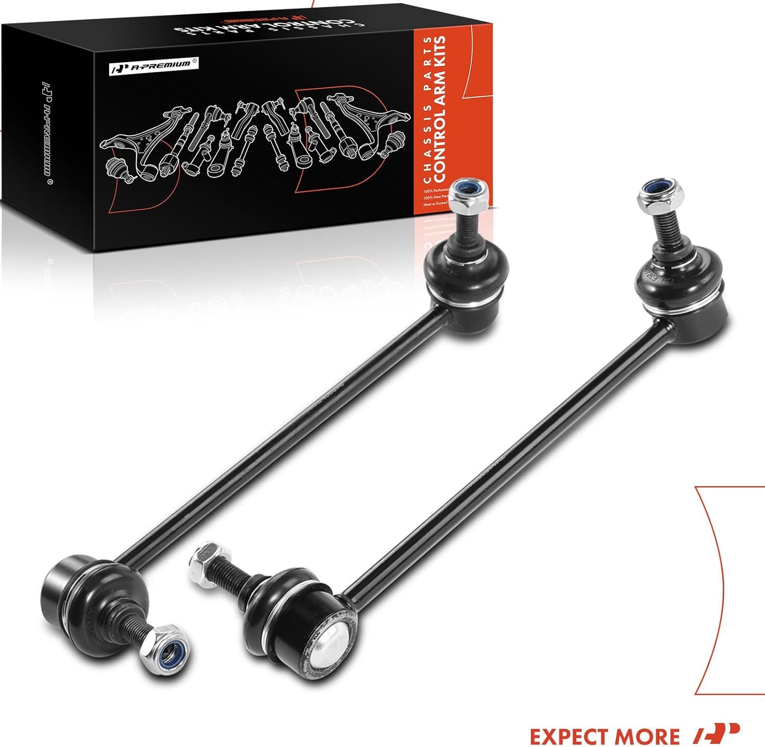 A-Premium 2 x Front Sway Bar Links Stabilizer Bar Links, Compatible with Kia Rio 2003 2004 2005