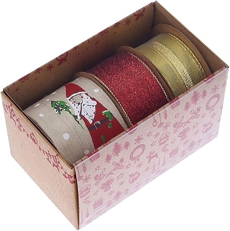 Amazon Co Jp 手作りdiyクリスマス ツリーホームパーティー誕生日の結婚式のギフトボックスの5ミリメートル 50ミリメートルchrismasのリボン装飾リボンラッピングクラフト包装します Hhbola 色 Bx 16 ホビー