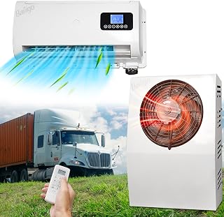 12 Volt DC Air Conditioner Split Electric AC Unit for Truck, 9000 BTU Parking 12V Air Conditioner, Quiet A/C Fast Cooling High Efficiency for Semi-Truck, Van, Pickup, Fuel Tanker, Trailer, Tractor