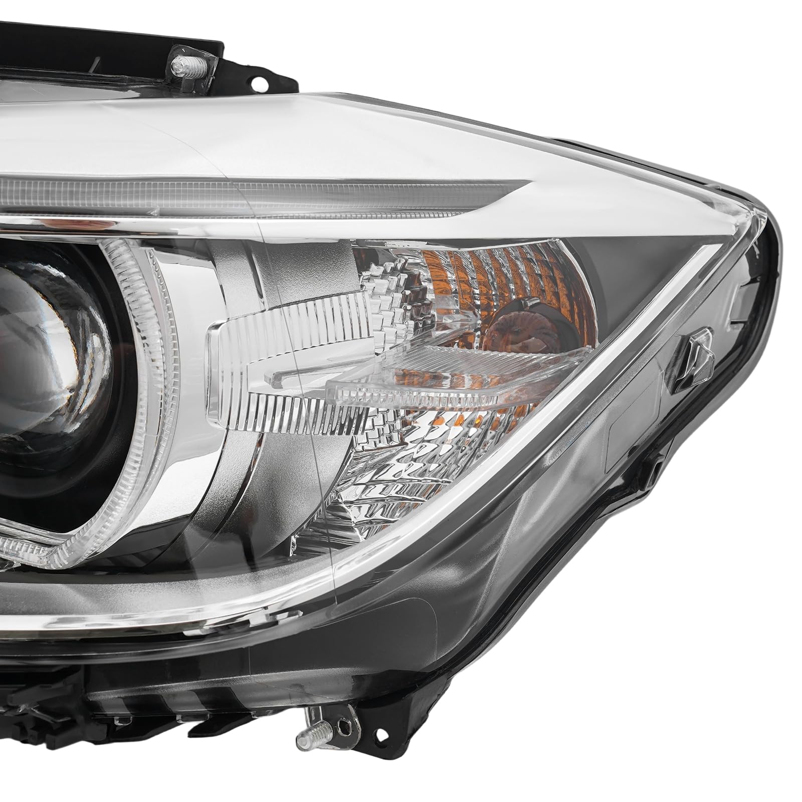 Faro delantero izquierdo HID para BMW Serie 3 F30 F31 (2011-2015), con luz diurna LED, carcasa negra, lente transparente, D1S, OE 63117314532