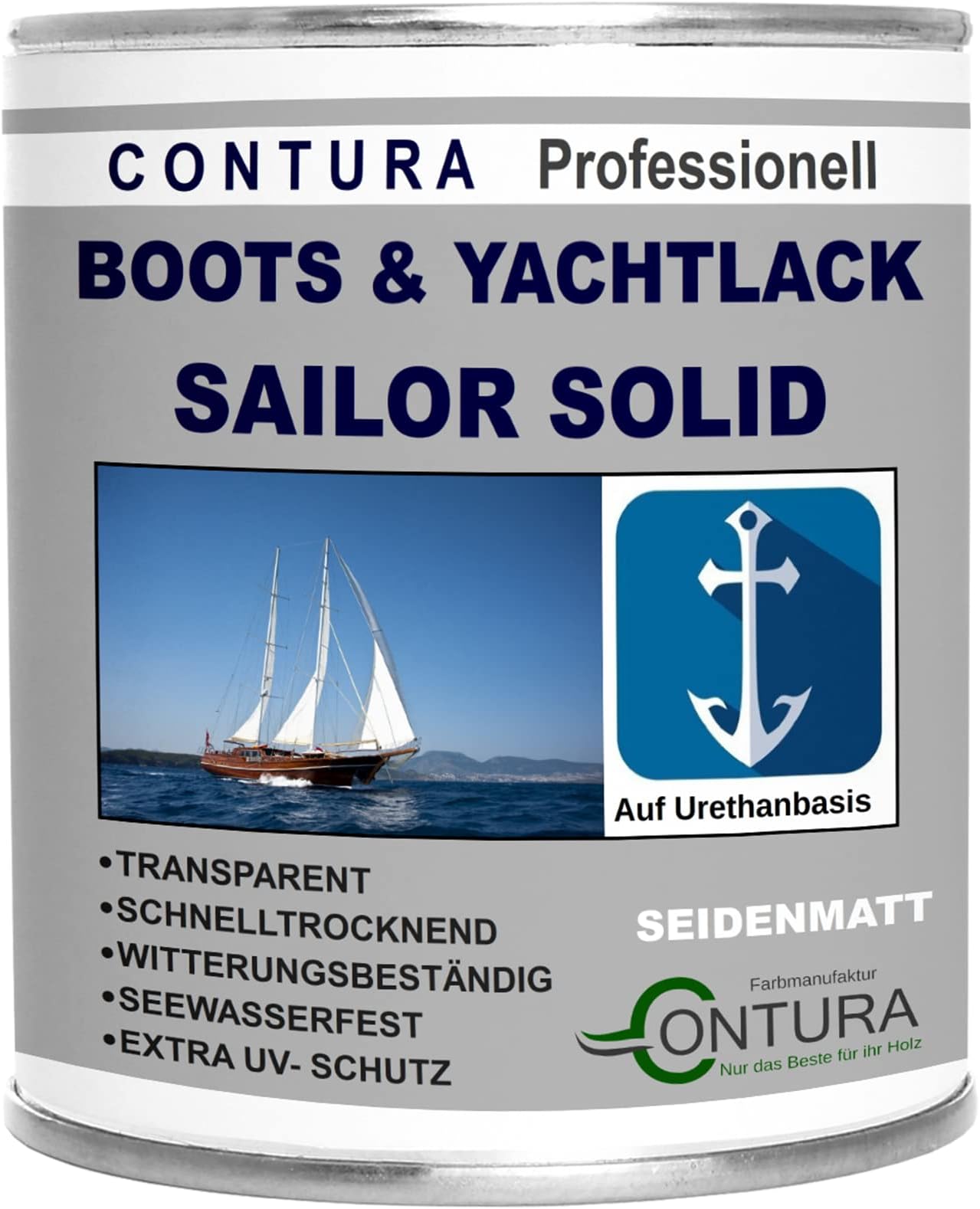 BEKATEQ BE400 Premium Bootslack farblos seidenmatt, 1 Liter I Klarlack