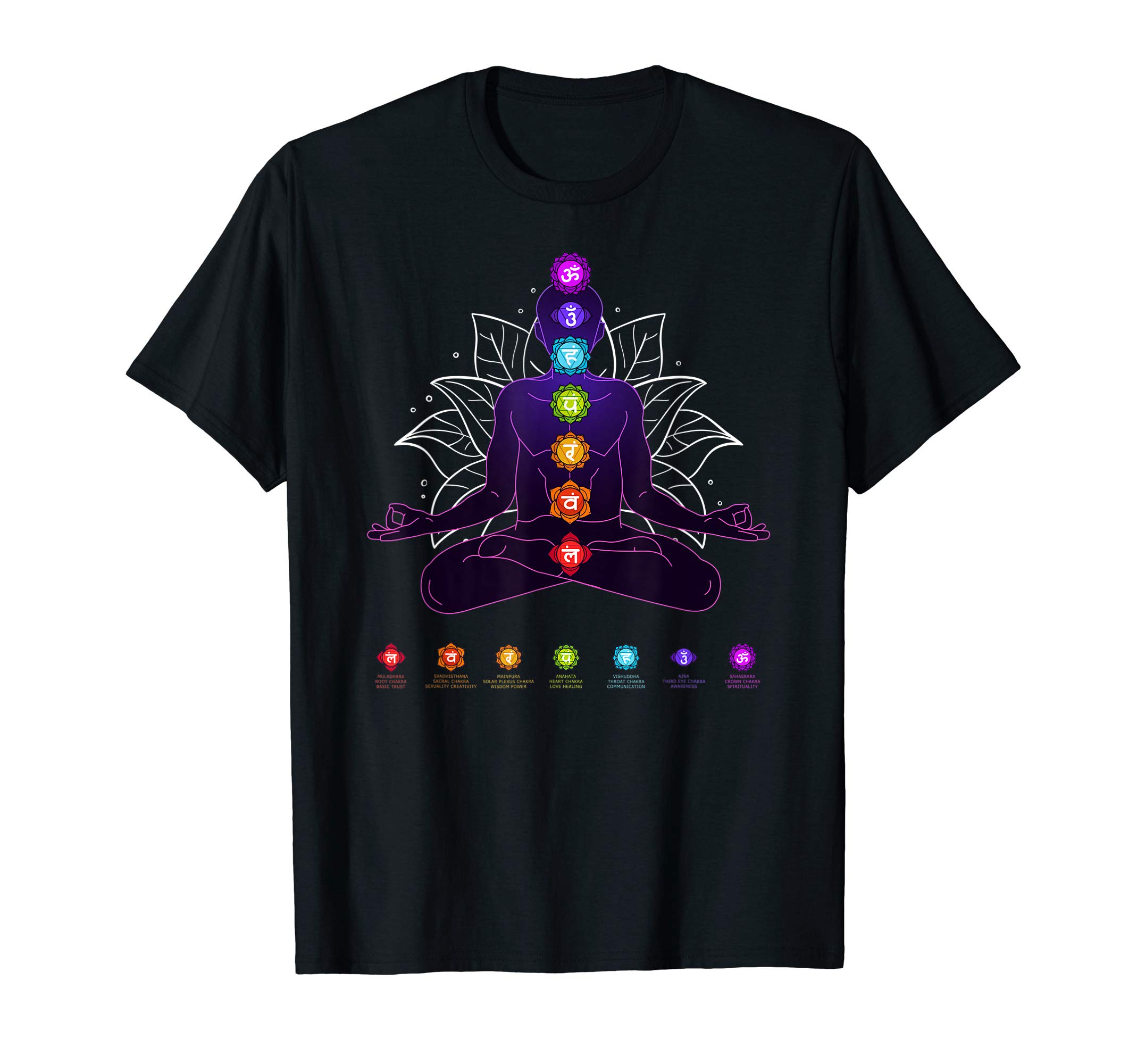 MeshfakerYoga Chakra Spiritual Body System Meditation T-ShirtOEKO-TEX STANDARD 100