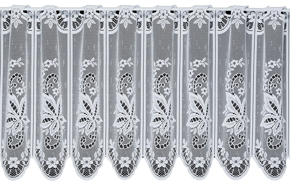 Silverthorn SOFT FURNISHINGS ORCHID CAFE NET - JACQUARD LACE- ‘SOLD BY THE METRE’ – 45cm Drop