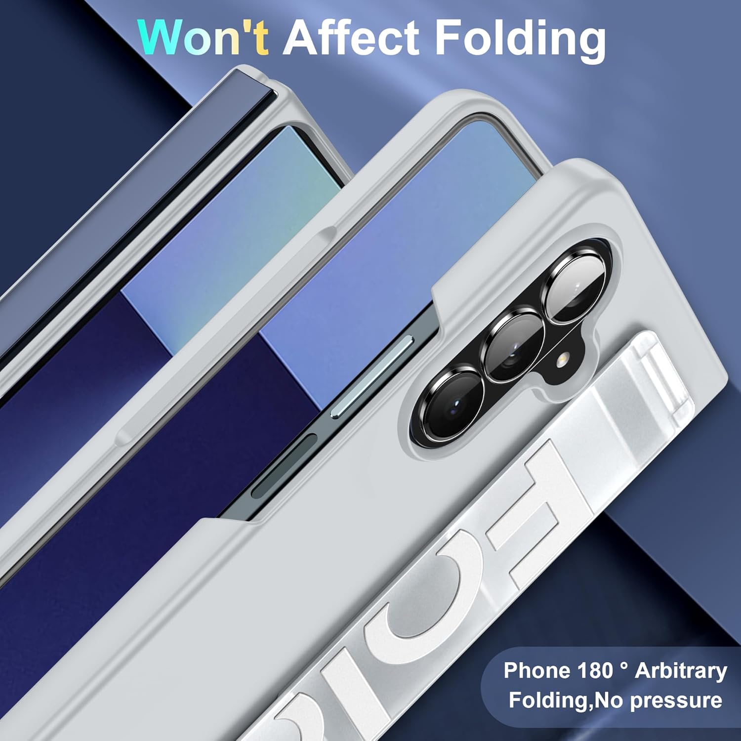 Migexxkj for Samsung Galaxy Z fold 7 Case with Strap Black，Shockproof Hard PC Cover Matte Touch Slim Thin Phone Case for Samsung Galaxy Z fold 7 5G 2025 (Transparent)