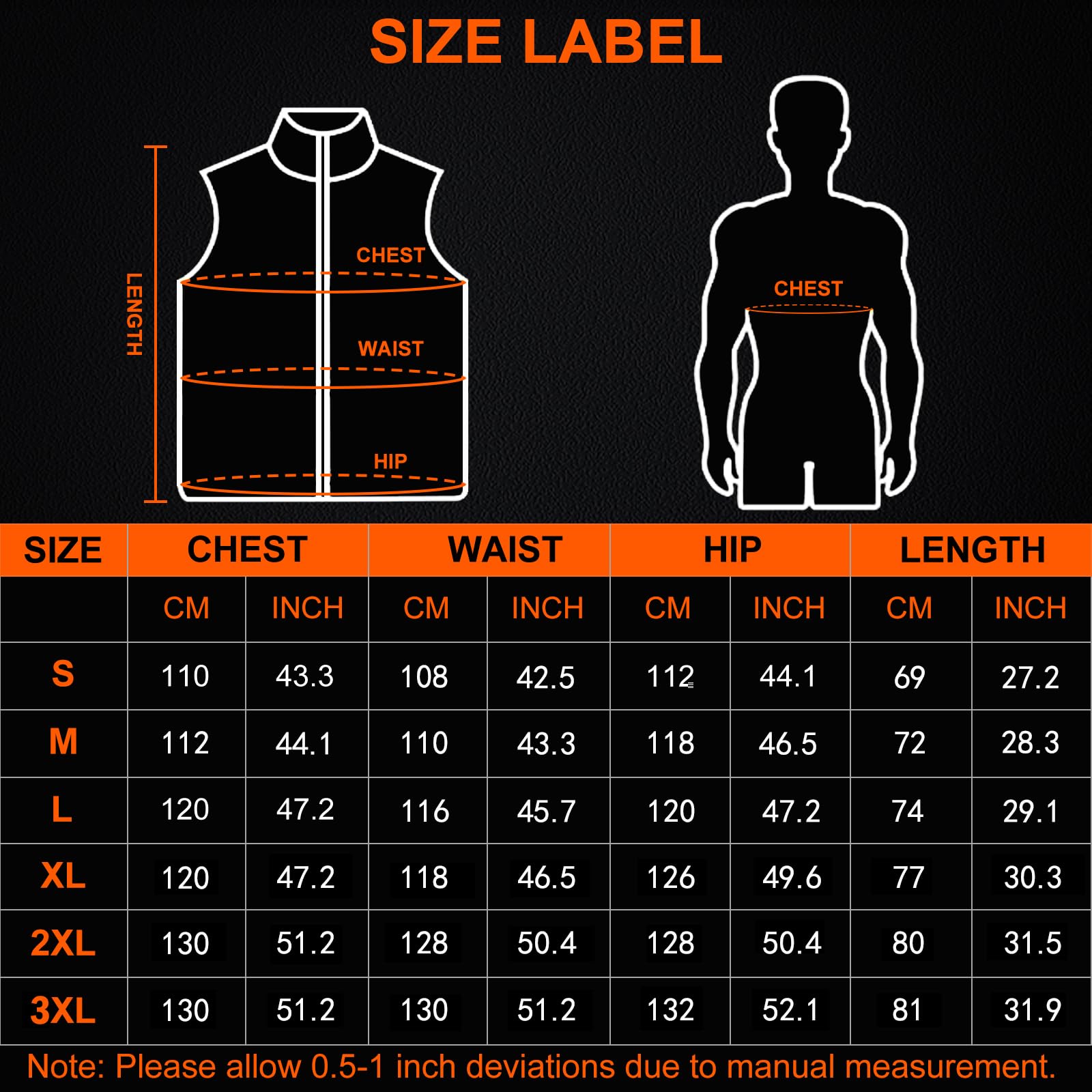 Warmy Veste Chauffante Homme Femme Gilet Chauffant Homme Électrique Chargement USB 13 Zones de Chaleur