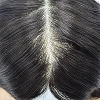 Vista 3 de LYRICAL HAIR Toupee - Sistema de cabello de repuesto para hombre, monofilamento para hombre, postizo duradero con revestimiento de poliéster NPU