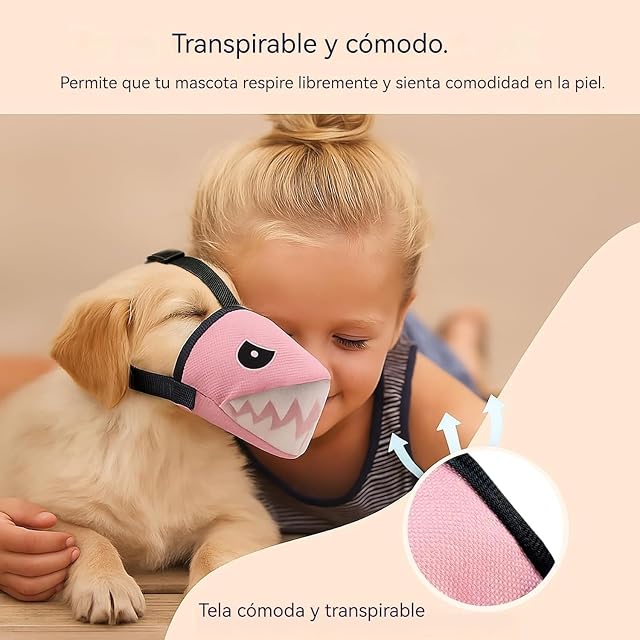 Foto 5 de 8 de ColenumoneBozal de tiburón colecone para Perros, Tejido Suave y Transpirable