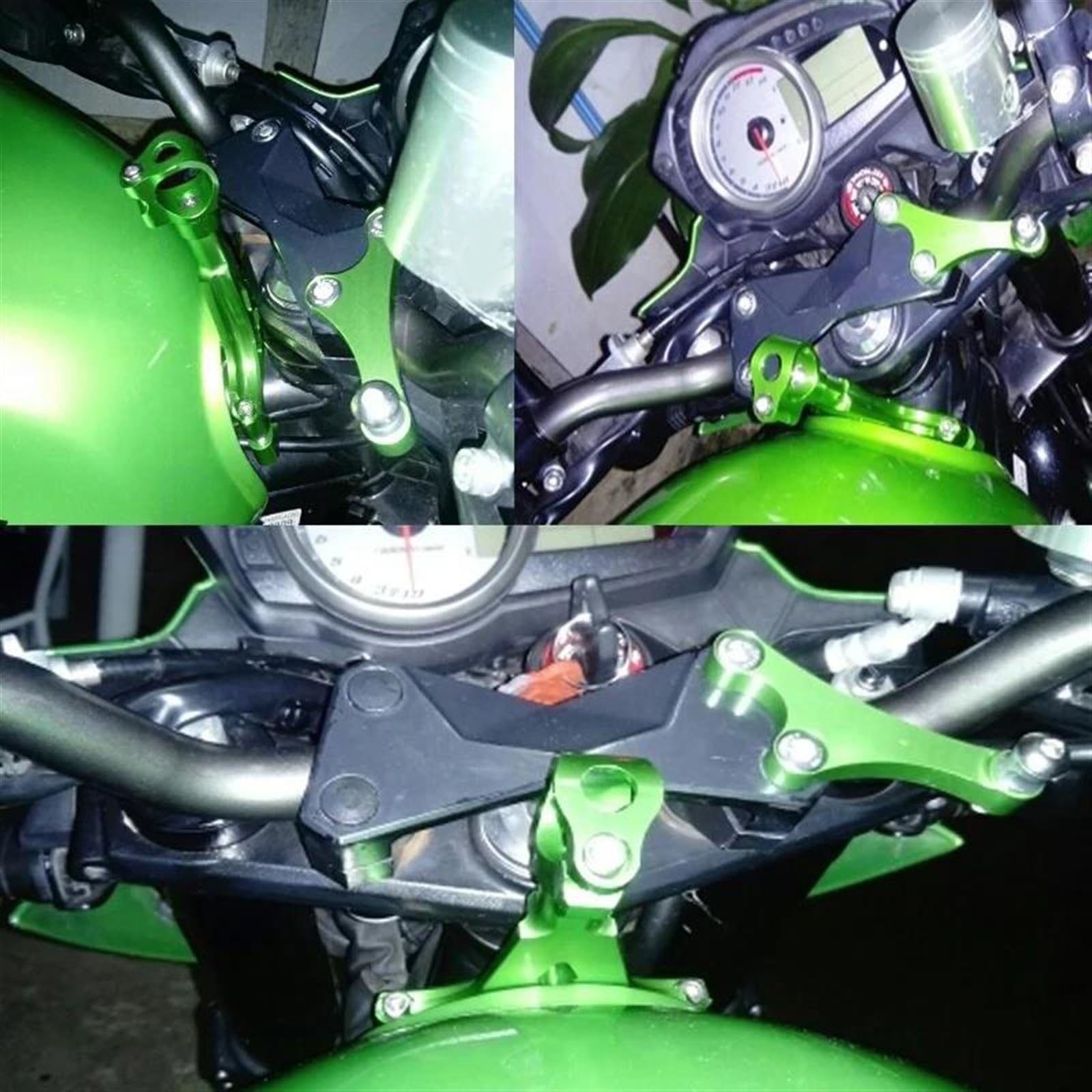 Motorrad Fiber Carbon Lenkungsdämpfer Stabilisator Halterung Montagesatz Für Kawasaki Z1000 2003 2004 2005 2006 2007 2008 2009