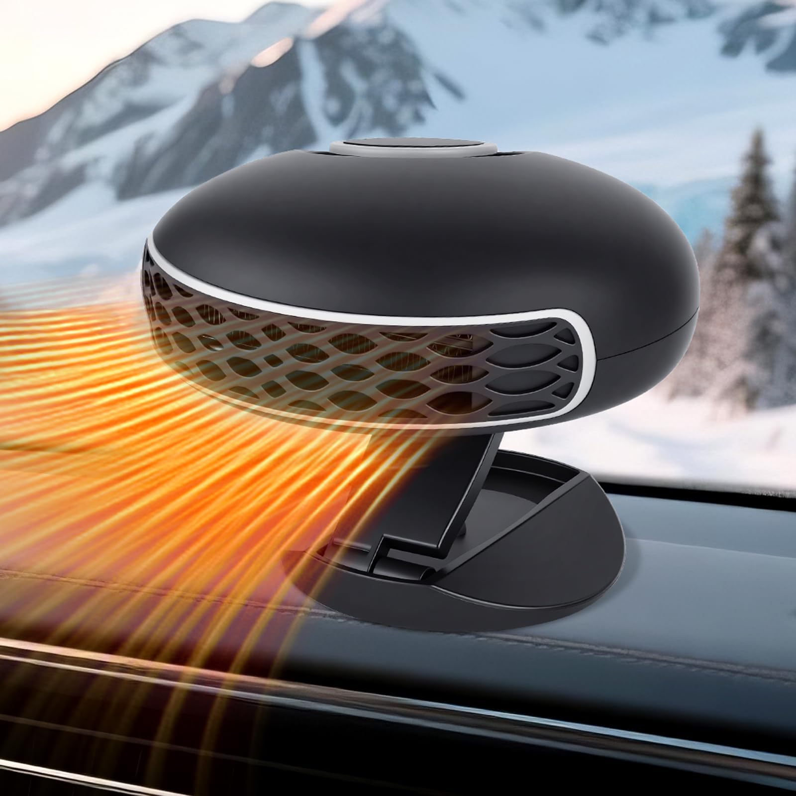 Chauffage/ventilateur De Voiture Portable 12V 150W - Rotation 360° - Dégivrage Pare-brise - 3 En 1 (chauffage, Refroidissement, Désembuage)