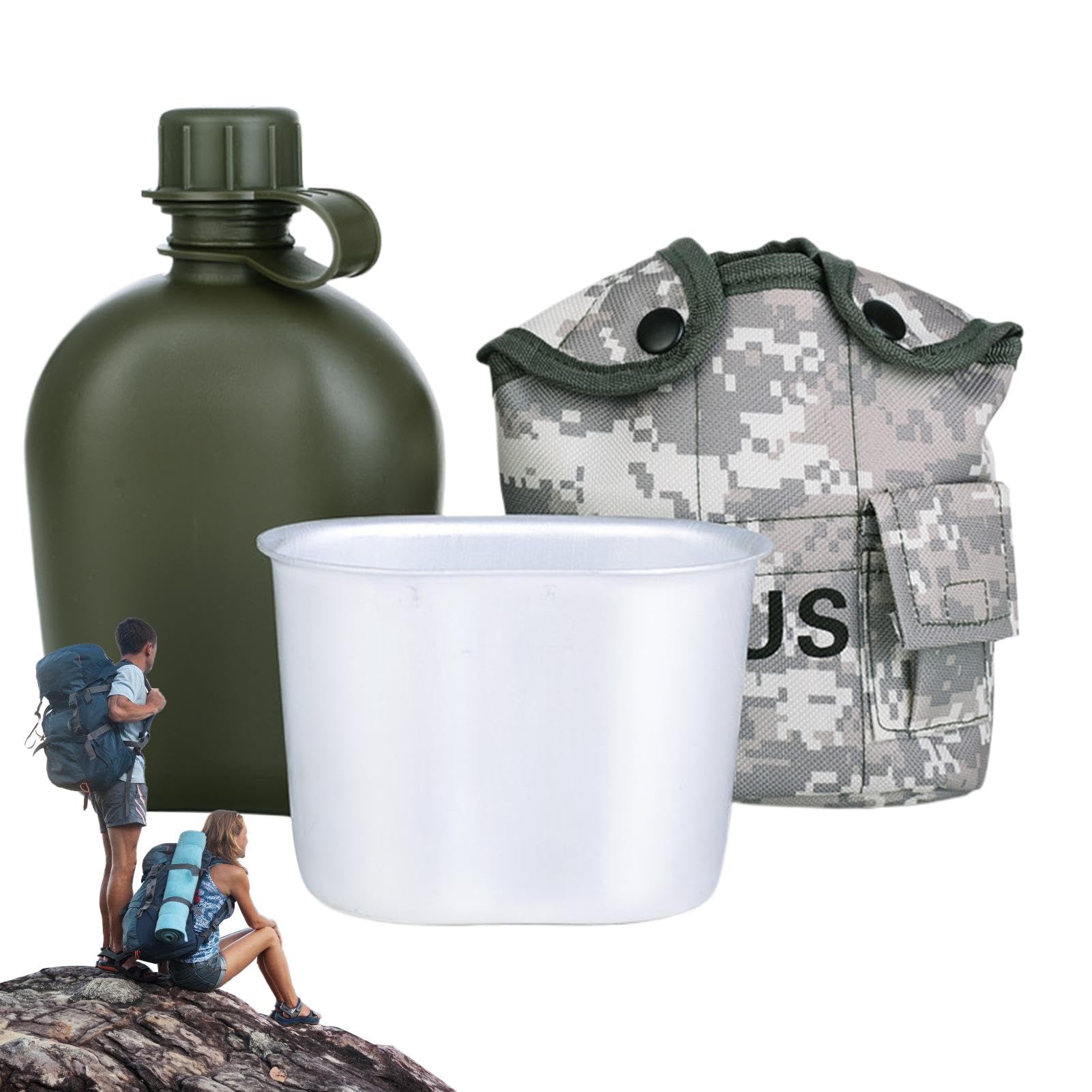 Gourde de sport légère et kit de cantine pour voyage et randonnée