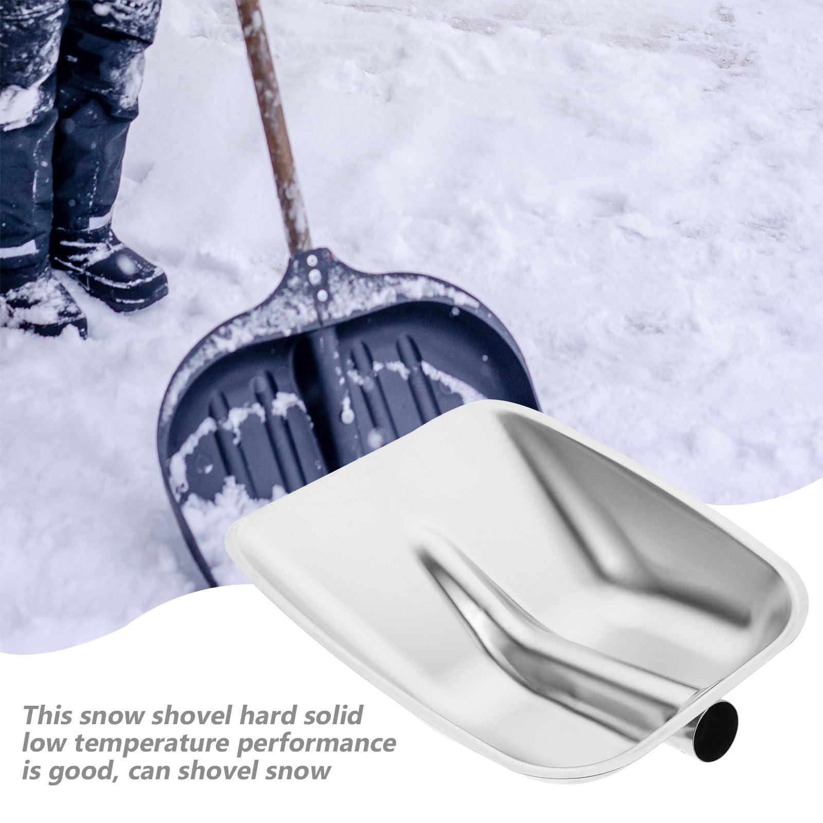 Edelstahl Kleine Schneeschaufel, und Vielseitig Leicht für Schnee