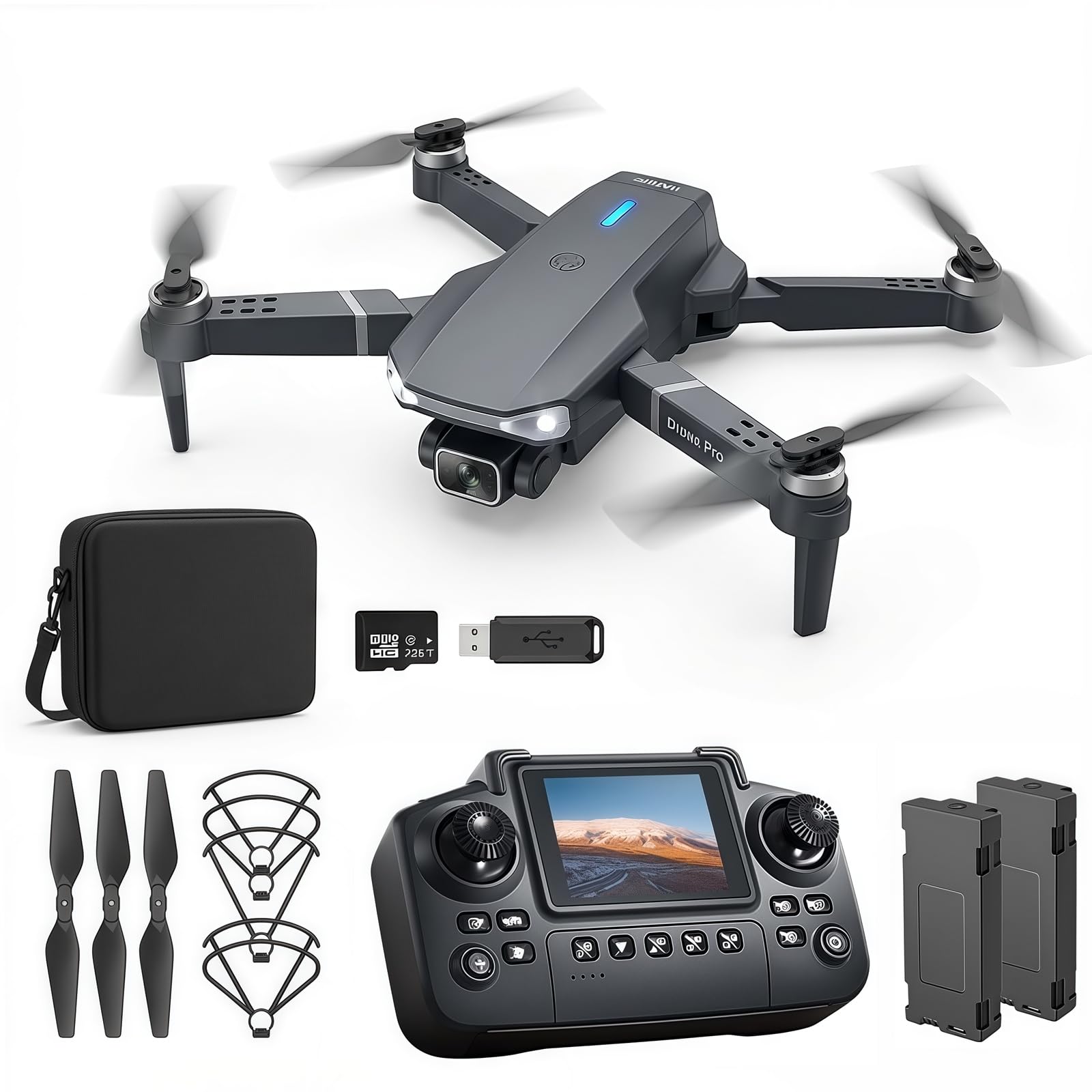 elecci E88 Drone with Screen Controller with SD card, Foldable