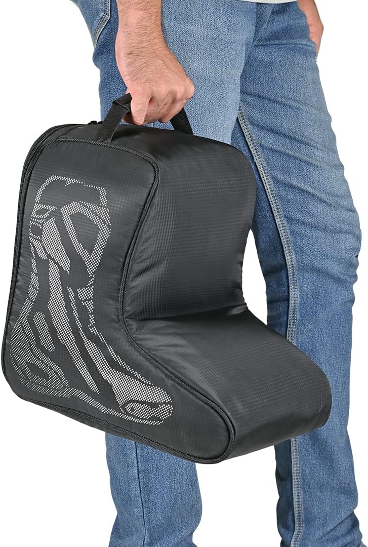 ViaTerra Boot Bag/Shoe Travel Bag for Motorcycle Riding Boots | Compatible for Ankle Length Motorcycle Riding Shoes (Small)
